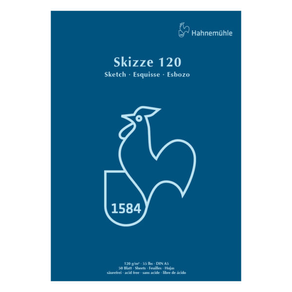 Block Papel Aleman Bocetos Skizze A5 120 gr X 50 hojas