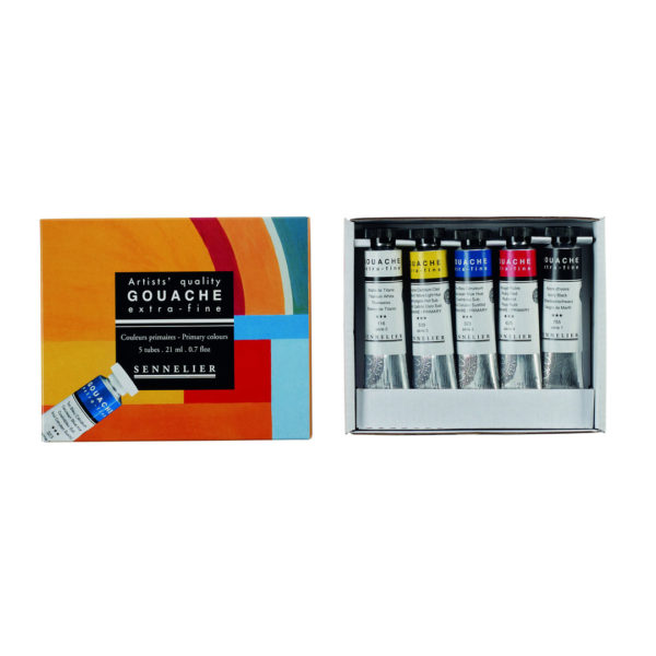 Set De Gouache Sennelier 21 ml X 5 Tubos